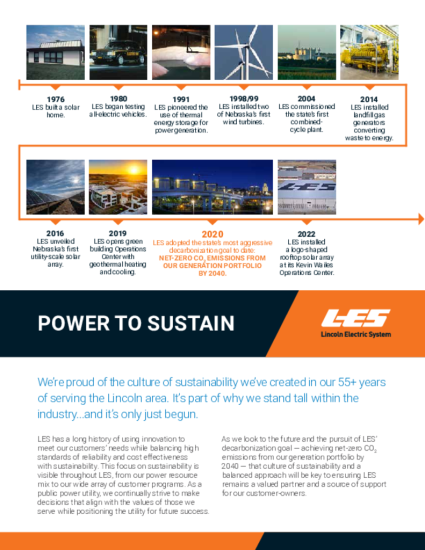 Power to sustain (sustainability initiatives) 